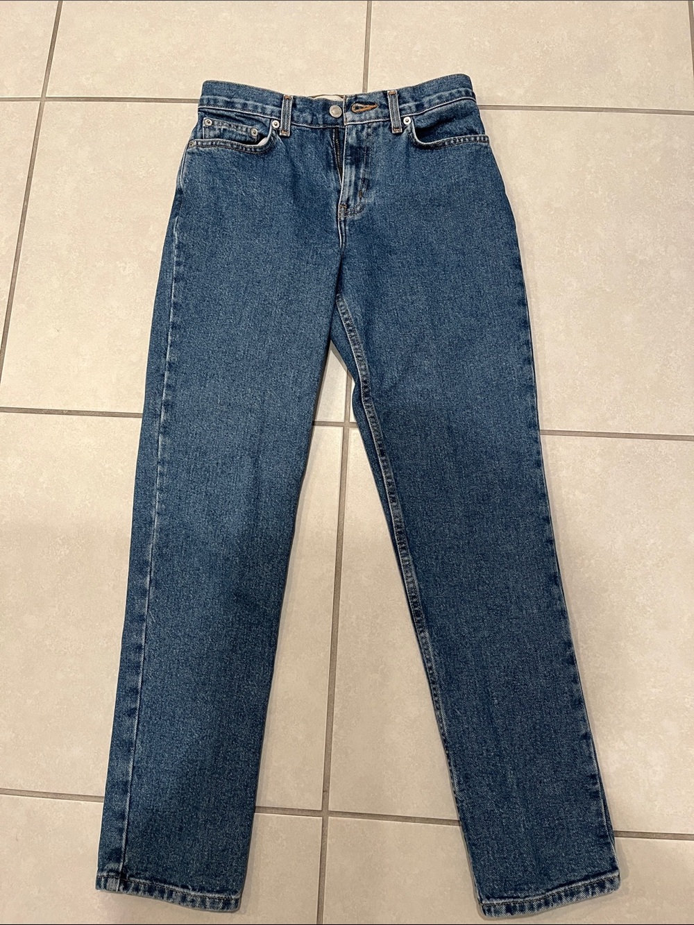 Victoria's Secret Mid-Rise Straight Leg Jeans - Indigo Blue